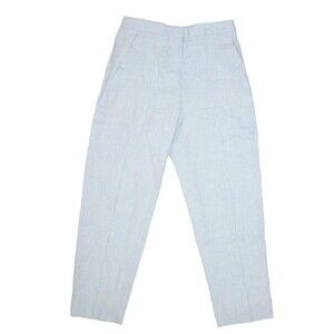 Banana Republic European Flax Linen Lina Slim Ankle Pants Light Blue Womens 8L